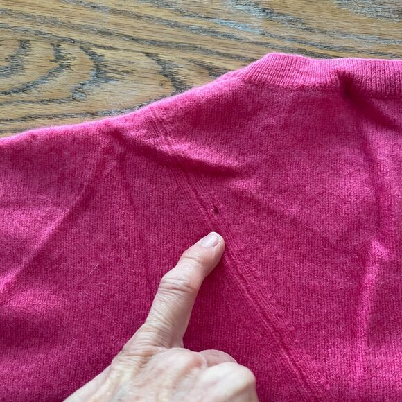 360 CASHMERE bright pink 100% cashmere sweater/S - Picture 9 of 9